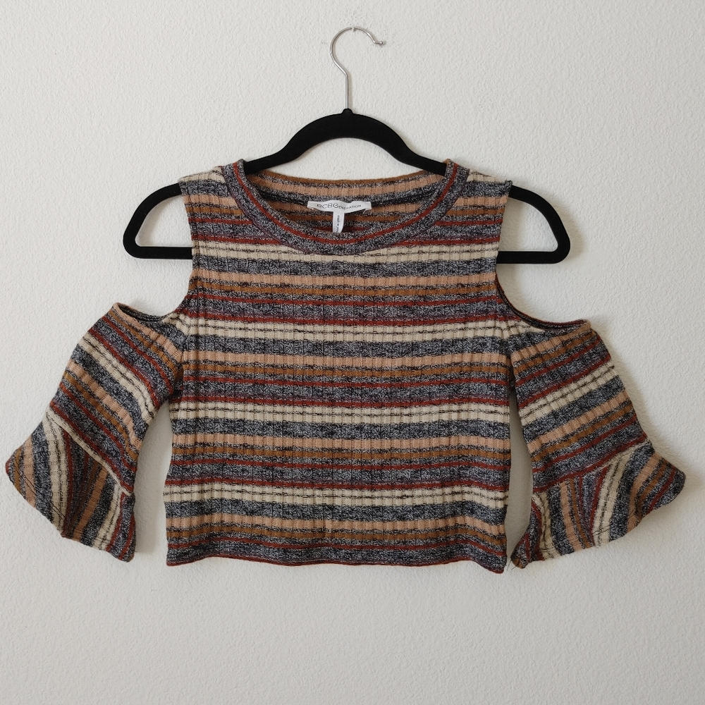 Knit Cold-Shoulder Top